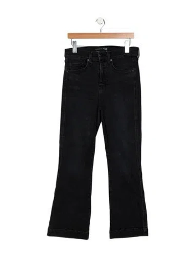 Pre-owned Veronica Beard Mid-rise Straight Leg Jeans In Black