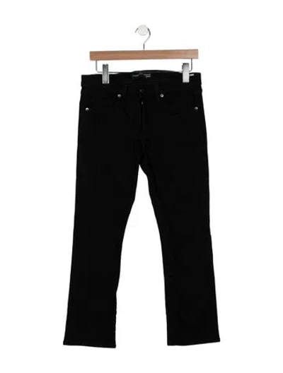 Pre-owned Veronica Beard Mid-rise Straight Leg Jeans In Black