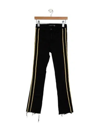 Pre-owned Veronica Beard Mid-rise Straight Leg Jeans In Black