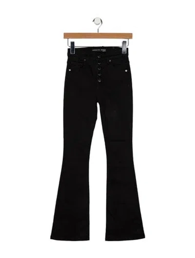 Pre-owned Veronica Beard Mid-rise Straight Leg Jeans In Black
