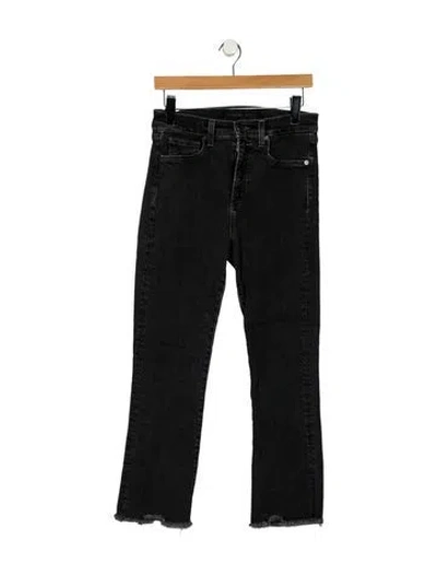 Pre-owned Veronica Beard Mid-rise Straight Leg Jeans In Black