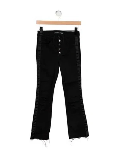 Pre-owned Veronica Beard Mid-rise Straight Leg Jeans In Black