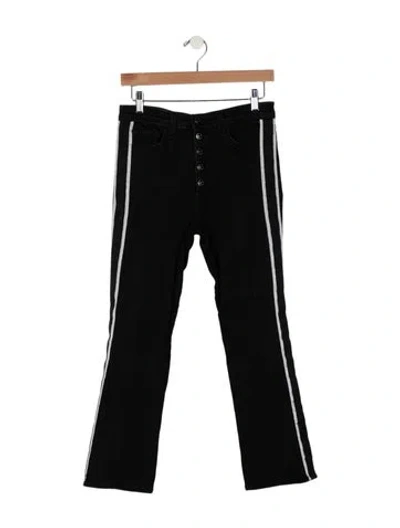 Pre-owned Veronica Beard Mid-rise Straight Leg Jeans In Black