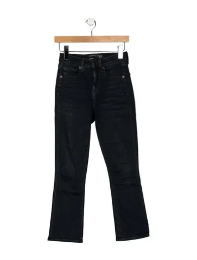 Pre-owned Veronica Beard Mid-rise Straight Leg Jeans In Black
