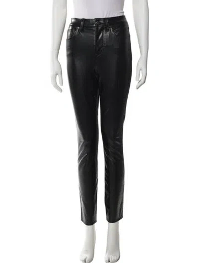 Pre-owned Veronica Beard Mid-rise Straight Leg Jeans In Black
