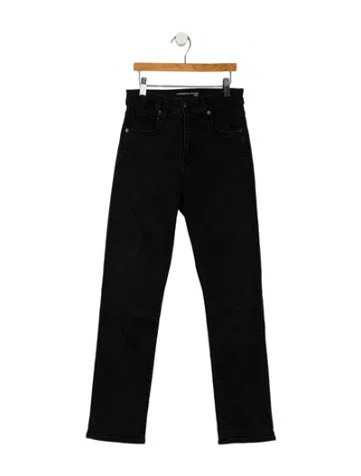 Pre-owned Veronica Beard Mid-rise Straight Leg Jeans In Black