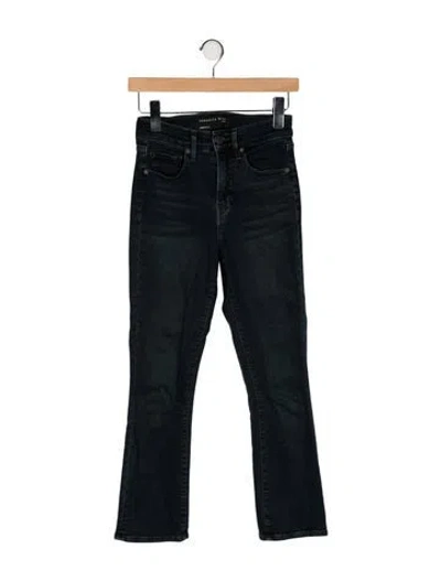 Pre-owned Veronica Beard Mid-rise Straight Leg Jeans In Black