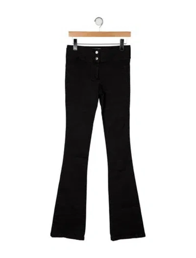 Pre-owned Veronica Beard Mid-rise Straight Leg Jeans In Black