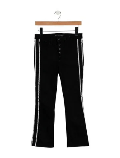 Pre-owned Veronica Beard Mid-rise Straight Leg Jeans In Black