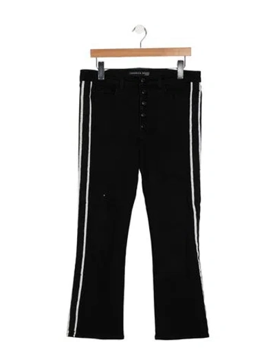 Pre-owned Veronica Beard Mid-rise Straight Leg Jeans In Black
