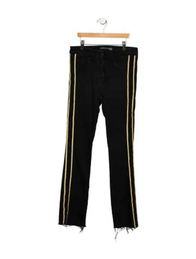 Pre-owned Veronica Beard Mid-rise Straight Leg Jeans In Black