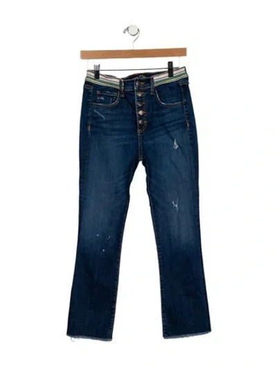 Pre-owned Veronica Beard Mid-rise Straight Leg Jeans In Blue