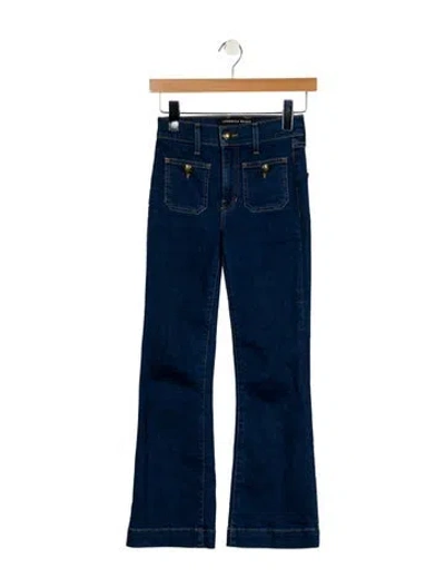 Pre-owned Veronica Beard Mid-rise Straight Leg Jeans In Blue