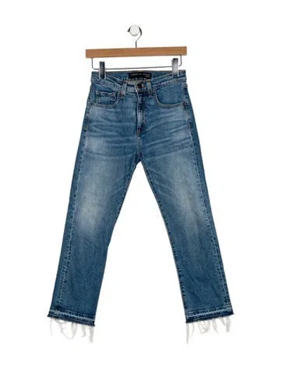 Pre-owned Veronica Beard Mid-rise Straight Leg Jeans In Blue