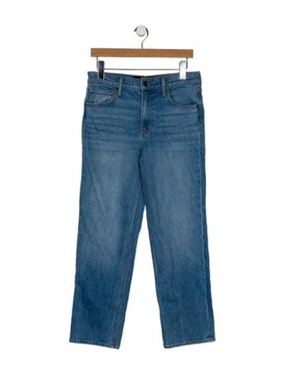 Pre-owned Veronica Beard Mid-rise Straight Leg Jeans In Blue