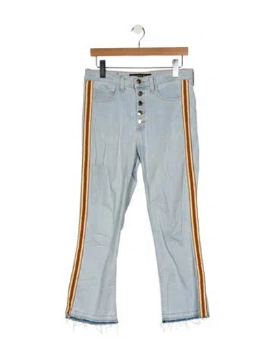 Pre-owned Veronica Beard Mid-rise Straight Leg Jeans In Blue