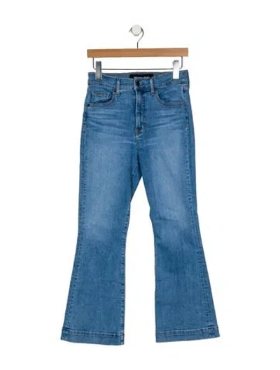Pre-owned Veronica Beard Mid-rise Straight Leg Jeans In Blue