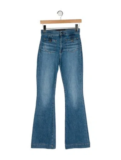 Pre-owned Veronica Beard Mid-rise Straight Leg Jeans In Blue