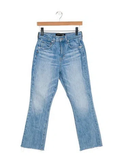 Pre-owned Veronica Beard Mid-rise Straight Leg Jeans In Blue