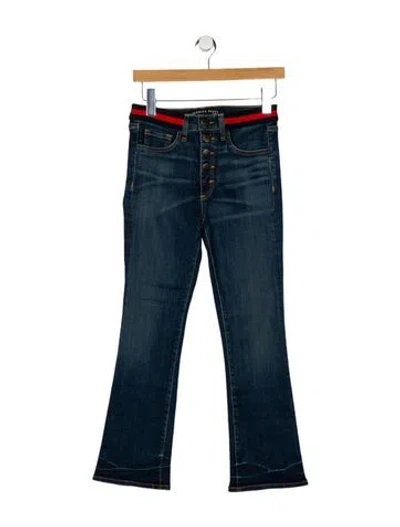 Pre-owned Veronica Beard Mid-rise Straight Leg Jeans In Blue