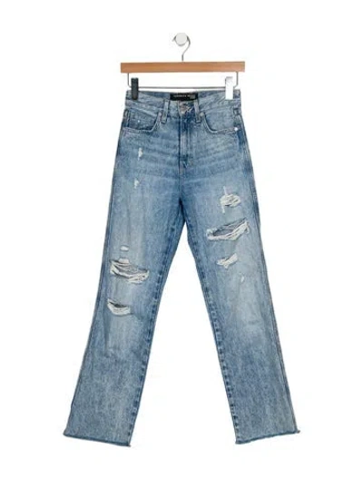 Pre-owned Veronica Beard Mid-rise Straight Leg Jeans In Blue