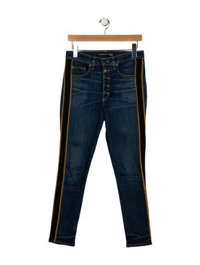 Pre-owned Veronica Beard Mid-rise Straight Leg Jeans In Blue