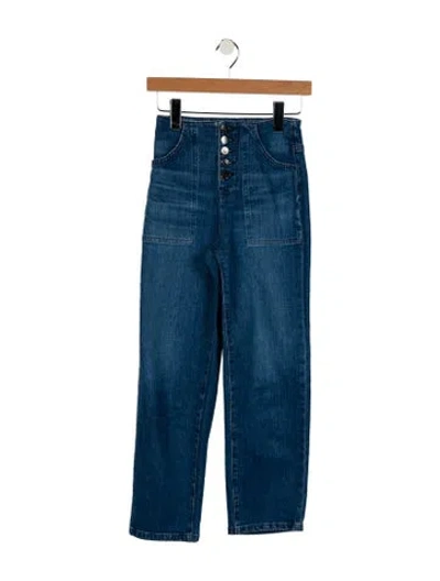 Pre-owned Veronica Beard Mid-rise Straight Leg Jeans In Blue