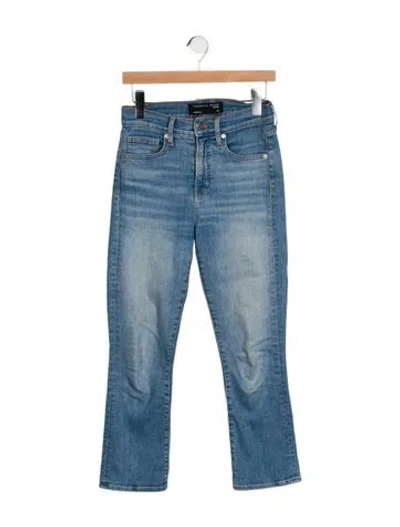 Pre-owned Veronica Beard Mid-rise Straight Leg Jeans In Blue