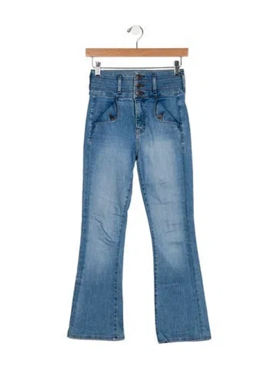 Pre-owned Veronica Beard Mid-rise Straight Leg Jeans In Blue