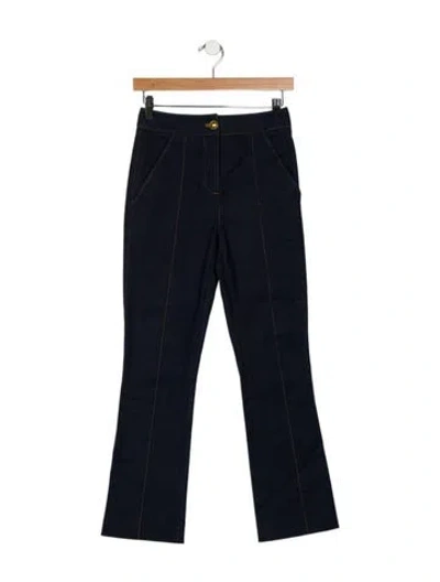 Pre-owned Veronica Beard Mid-rise Straight Leg Jeans In Blue