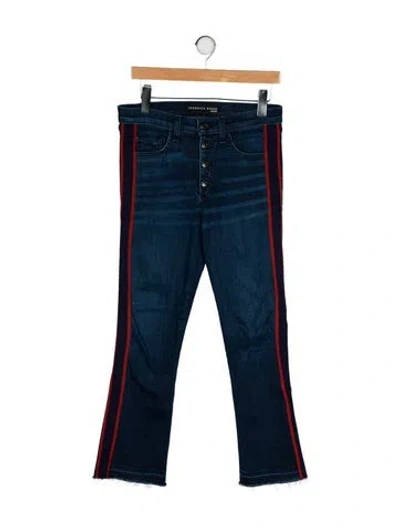 Pre-owned Veronica Beard Mid-rise Straight Leg Jeans In Blue