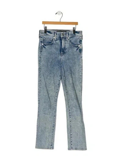 Pre-owned Veronica Beard Mid-rise Straight Leg Jeans In Blue