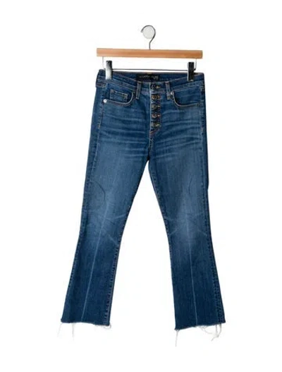 Pre-owned Veronica Beard Mid-rise Straight Leg Jeans In Blue