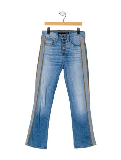 Pre-owned Veronica Beard Mid-rise Straight Leg Jeans In Blue