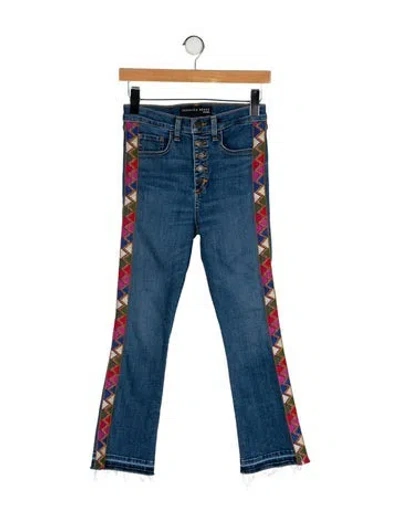Pre-owned Veronica Beard Mid-rise Straight Leg Jeans In Blue