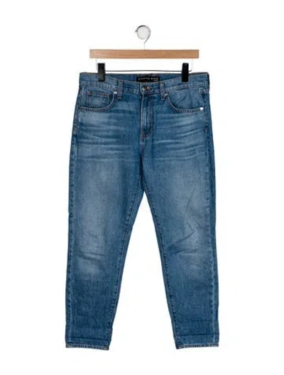 Pre-owned Veronica Beard Mid-rise Straight Leg Jeans In Blue