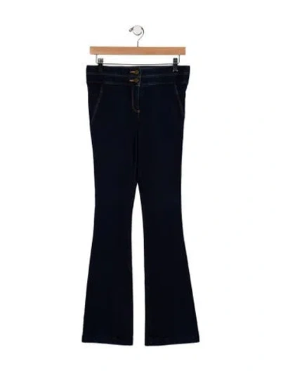 Pre-owned Veronica Beard Mid-rise Straight Leg Jeans In Blue