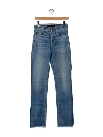 Pre-owned Veronica Beard Mid-rise Straight Leg Jeans In Blue