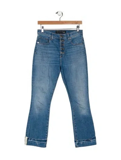 Pre-owned Veronica Beard Mid-rise Straight Leg Jeans In Blue