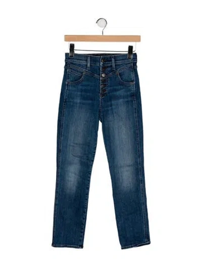 Pre-owned Veronica Beard Mid-rise Straight Leg Jeans In Blue