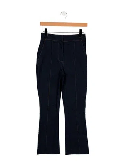 Pre-owned Veronica Beard Mid-rise Straight Leg Jeans In Blue