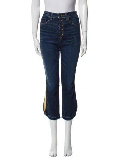 Pre-owned Veronica Beard Mid-rise Straight Leg Jeans In Blue