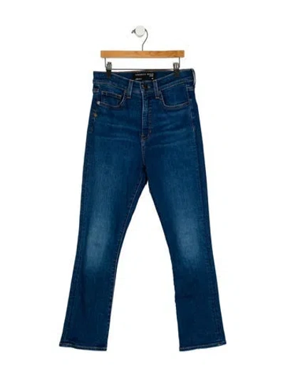 Pre-owned Veronica Beard Mid-rise Straight Leg Jeans In Blue