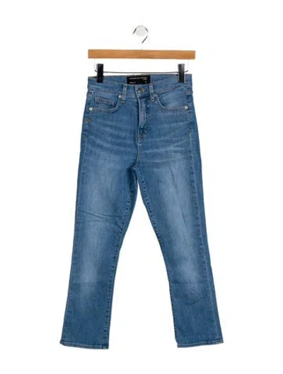 Pre-owned Veronica Beard Mid-rise Straight Leg Jeans In Blue