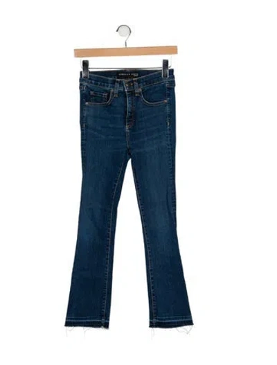 Pre-owned Veronica Beard Mid-rise Straight Leg Jeans In Blue