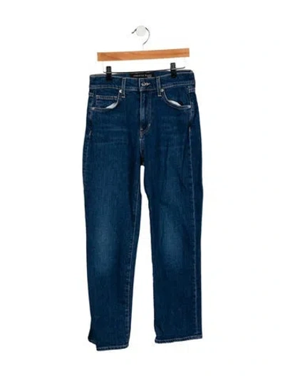 Pre-owned Veronica Beard Mid-rise Straight Leg Jeans In Blue