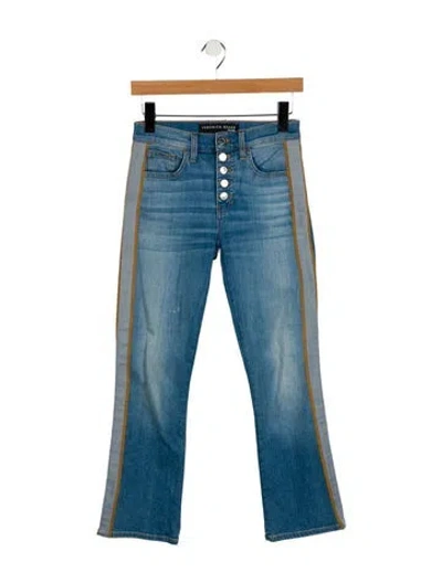 Pre-owned Veronica Beard Mid-rise Straight Leg Jeans In Blue