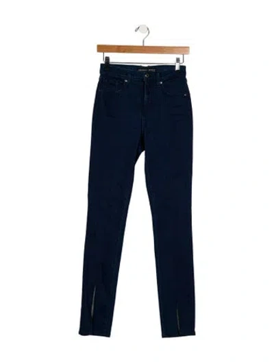 Pre-owned Veronica Beard Mid-rise Straight Leg Jeans In Blue