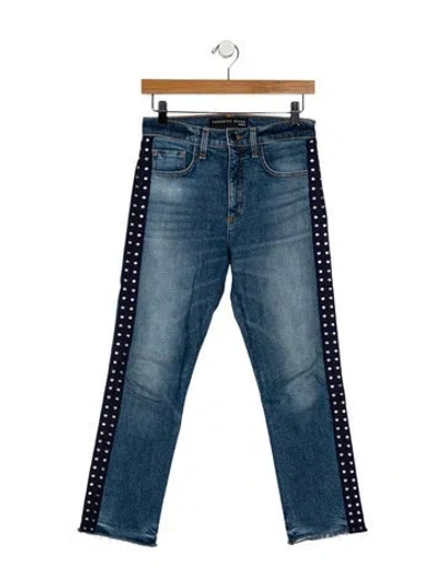 Pre-owned Veronica Beard Mid-rise Straight Leg Jeans In Blue