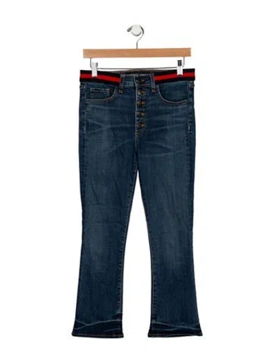Pre-owned Veronica Beard Mid-rise Straight Leg Jeans In Blue